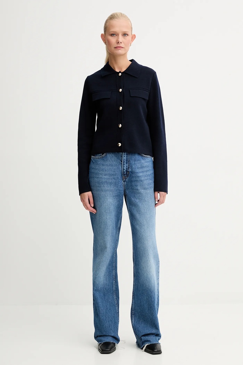 Кардиган с примесью шерсти Morgan цвет синий лёгкий MIMDIE Кардиган с примесью шерсти Morgan цвет синий лёгкий MIMDIE