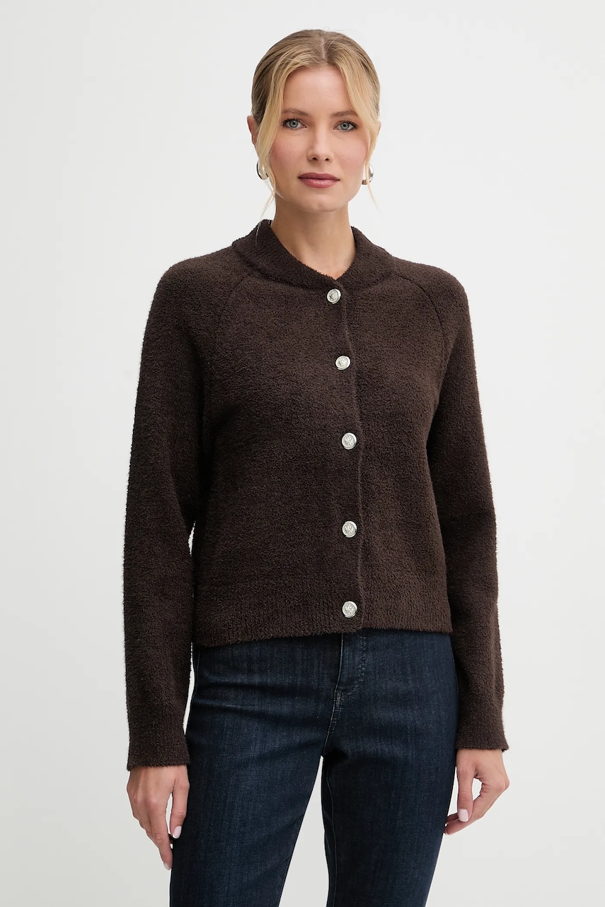 Morgan cardigan culoarea maro, MPACK