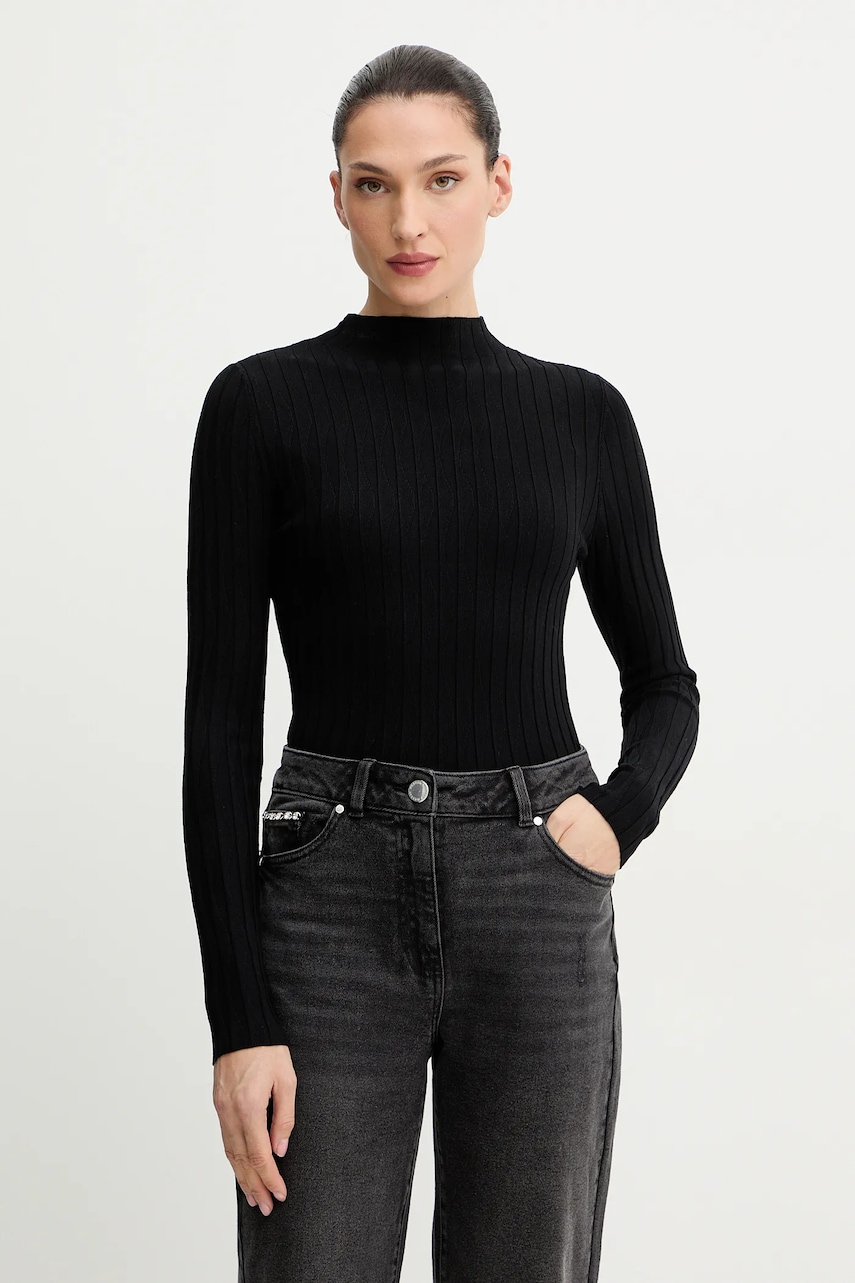 Morgan pulover culoarea negru, light, cu turtleneck, MROYA