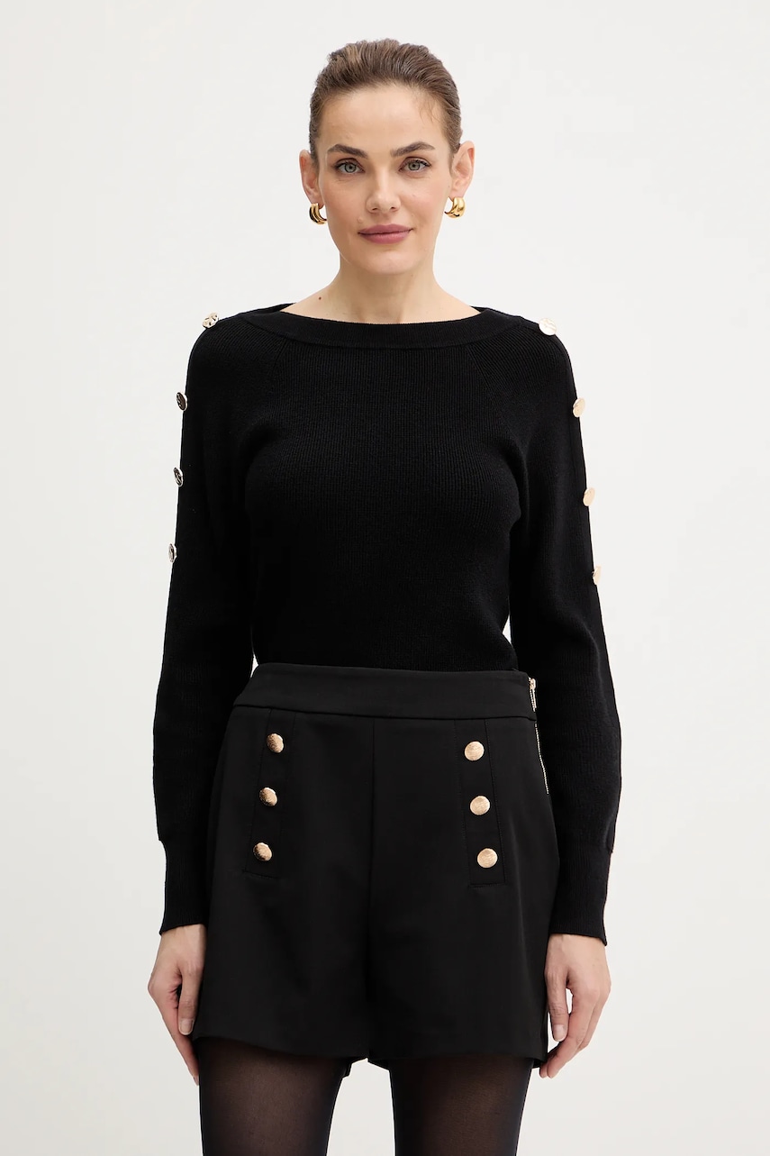 Morgan pulover culoarea negru, MTECNA