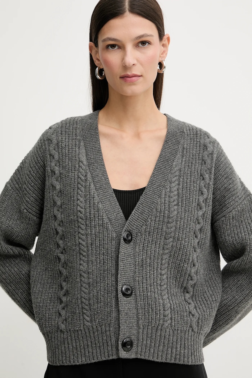 Vlnený sveter G-Star Cable cropped cardi