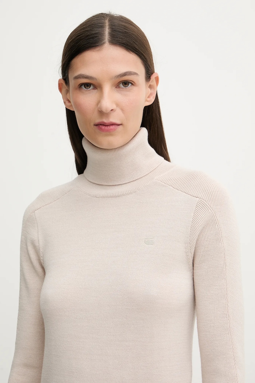 Vlnený sveter G-Star Core turtle slim knit