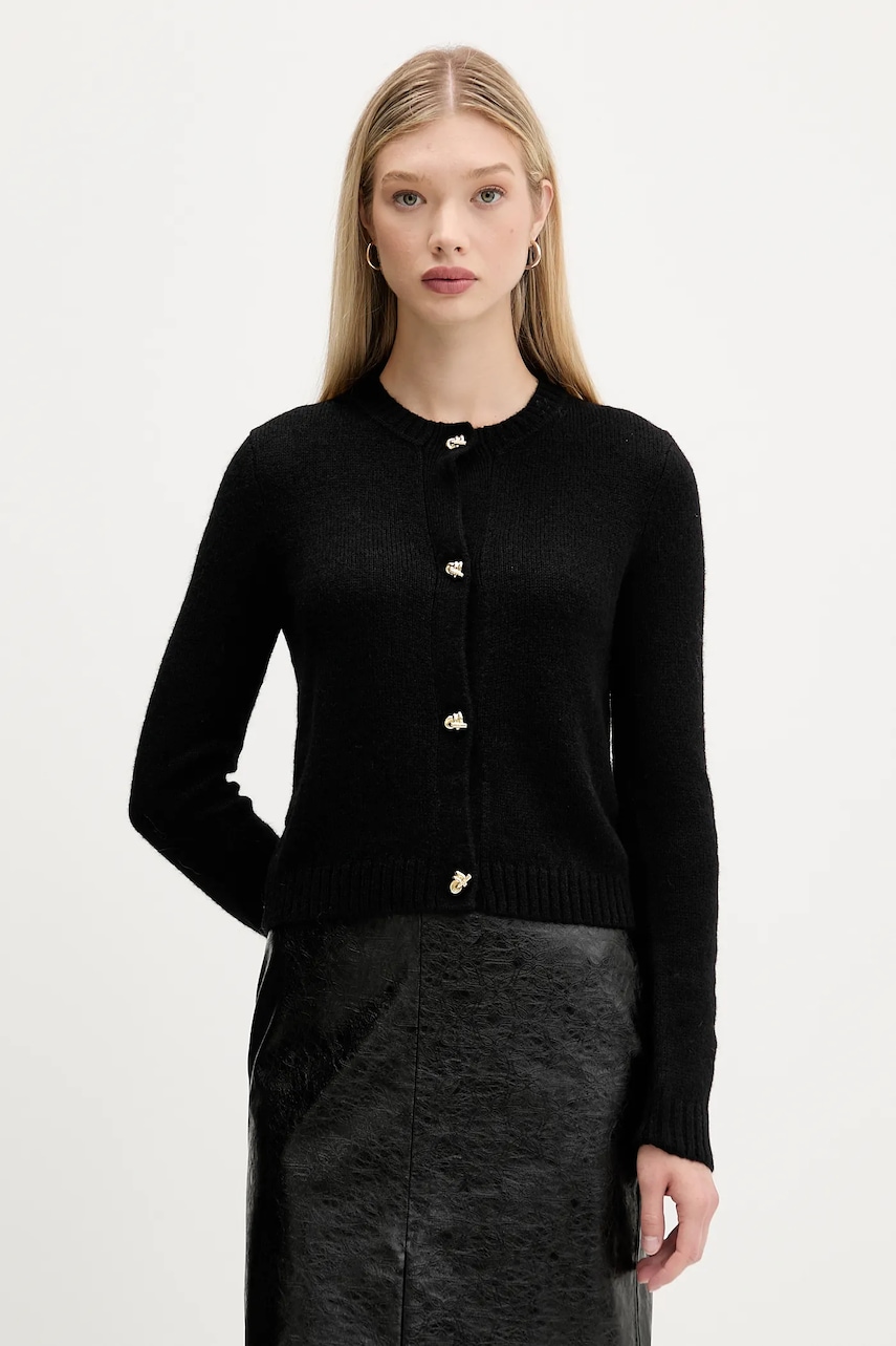 HUGO cardigan de lână culoarea negru, 50548248