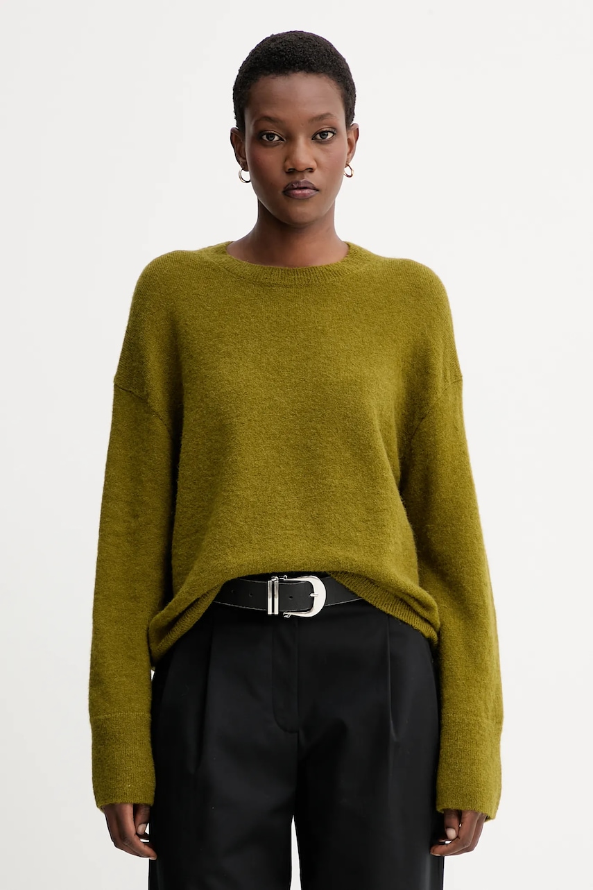 Marc O'Polo pulover din amestec de lână culoarea verde, light, 509607460179