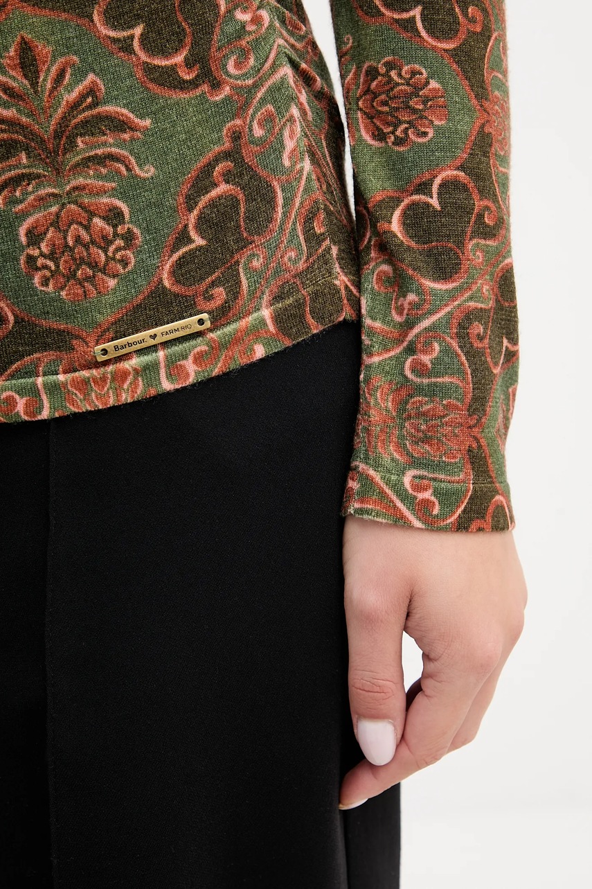 Μάλλινο πουλόβερ Barbour x Farm Rio φωτογραφία