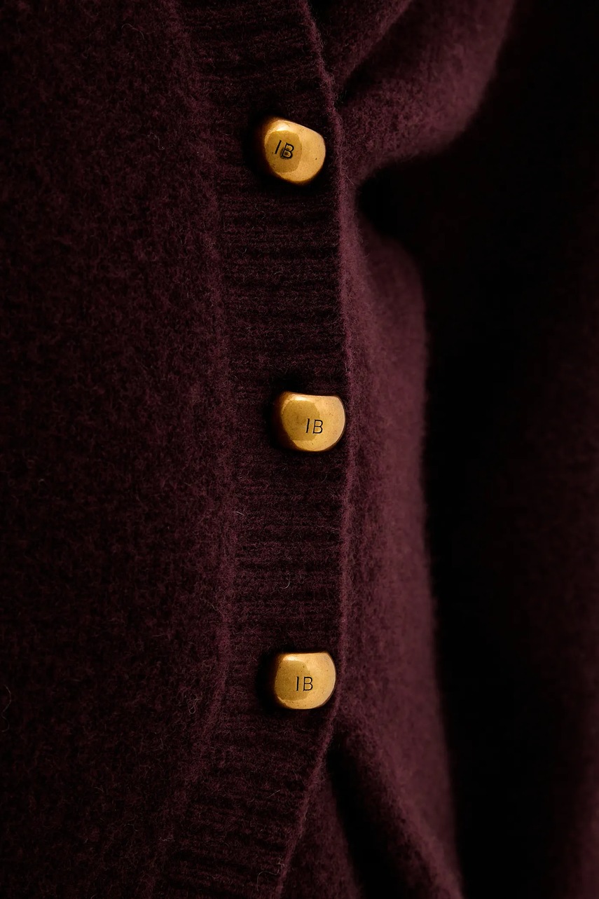 Ζακέτα με προσθήκη μαλλιού ISABELLE BLANCHE χρώμα: μπορντό, IS25FW-M152-F007 φωτογραφία