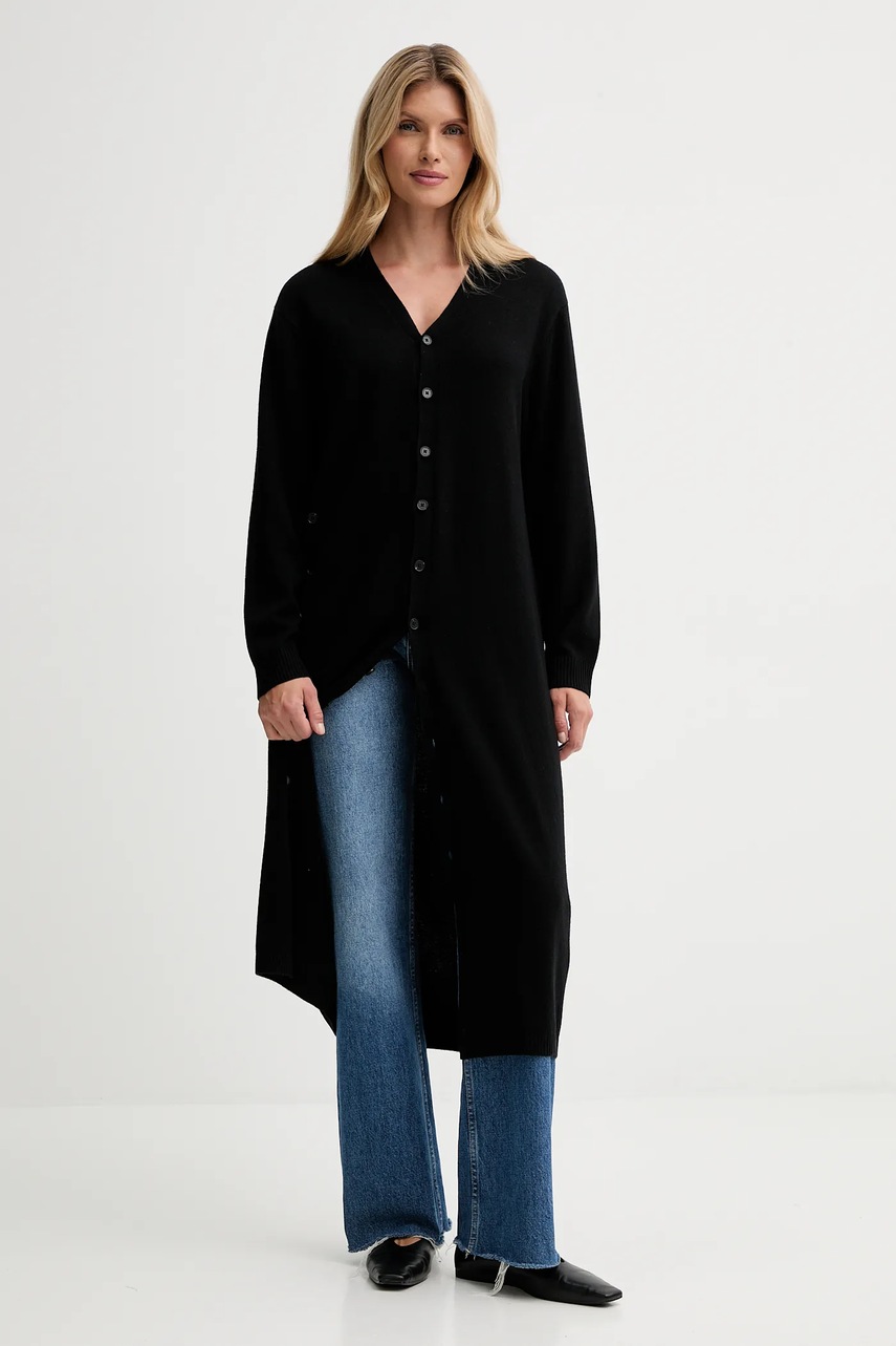 Ζακέτα με προσθήκη μαλλιού ISABELLE BLANCHE χρώμα: μαύρο, IS25FW-M184-F008 φωτογραφία