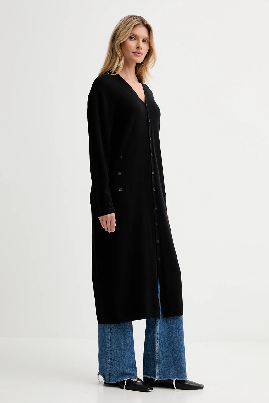 Ζακέτα με προσθήκη μαλλιού ISABELLE BLANCHE χρώμα: μαύρο, IS25FW-M184-F008 φωτογραφία