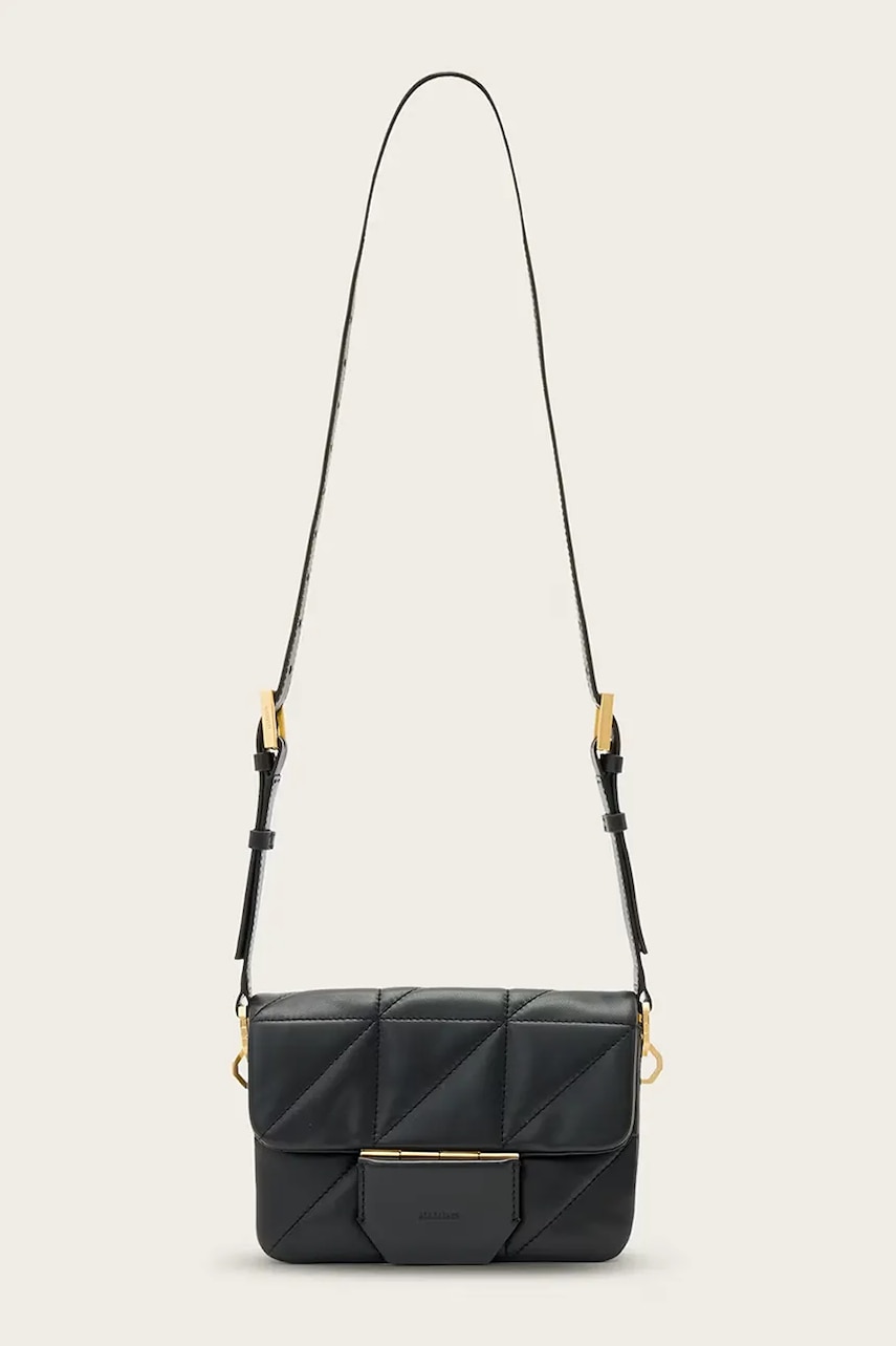 AllSaints poșetă de piele JUPITER culoarea negru, W211XD