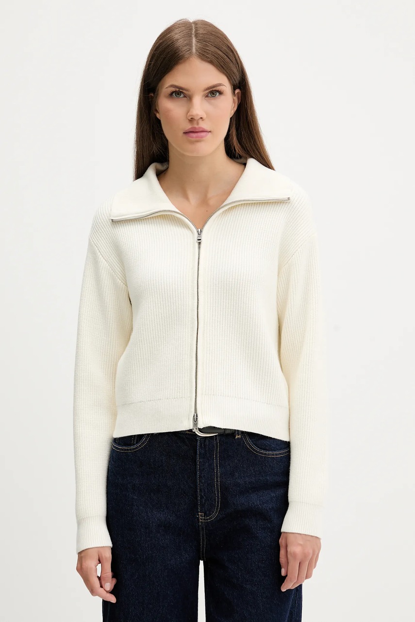Levně Kardigan Guess Jeans dámský, béžová barva, W5BR06 Z0572