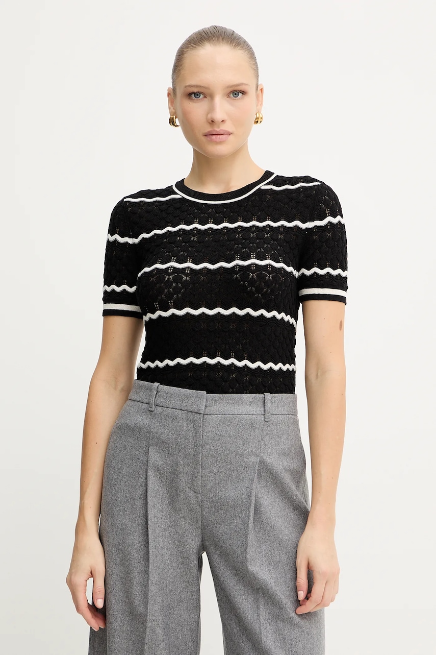 Morgan tricou culoarea negru, MCLEMA