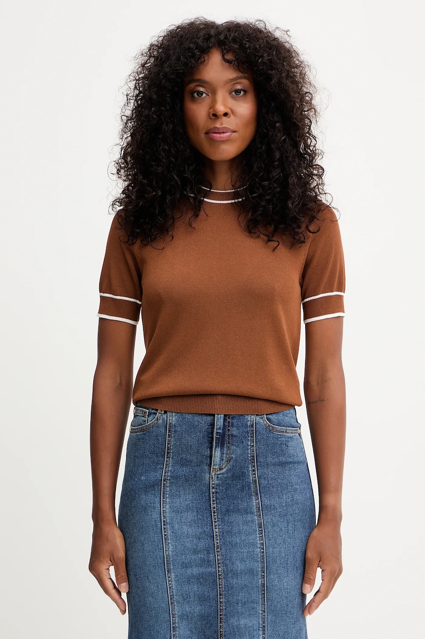 Morgan tricou culoarea maro, MKOBA