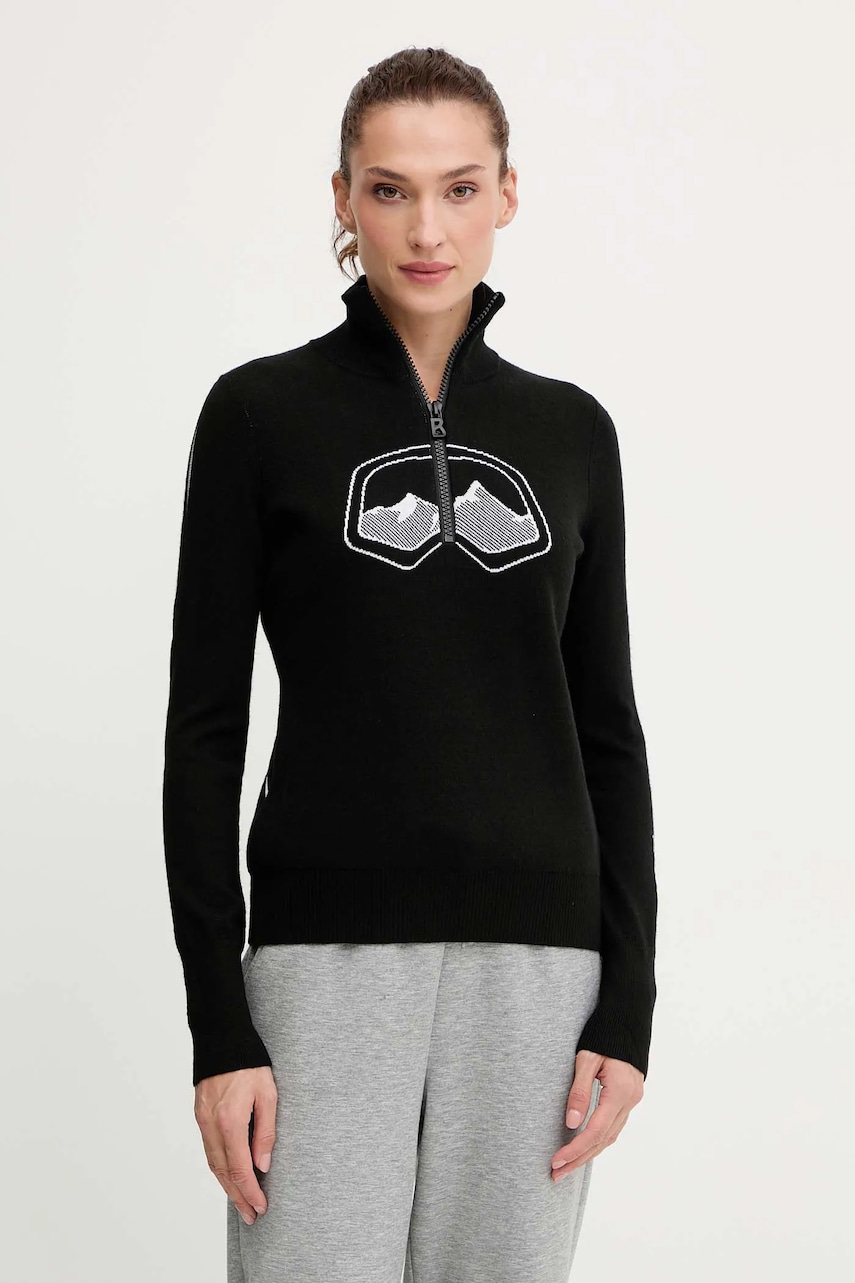 BOGNER Fire+Ice pulover din amestec de lână AZRA culoarea negru, light, cu turtleneck, 84538499