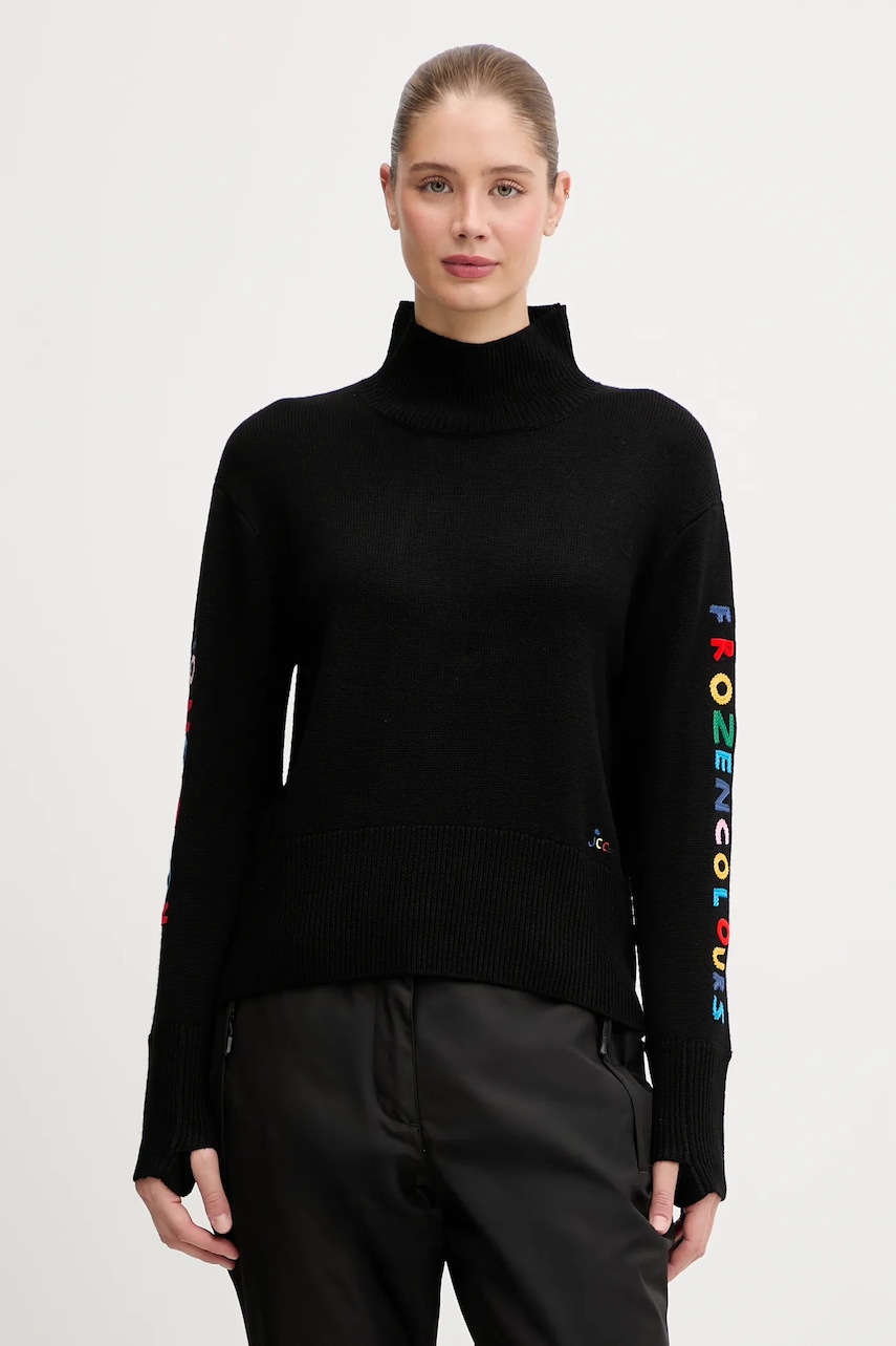 Rossignol pulover de lână JCC culoarea negru, cu turtleneck, RLOWO02