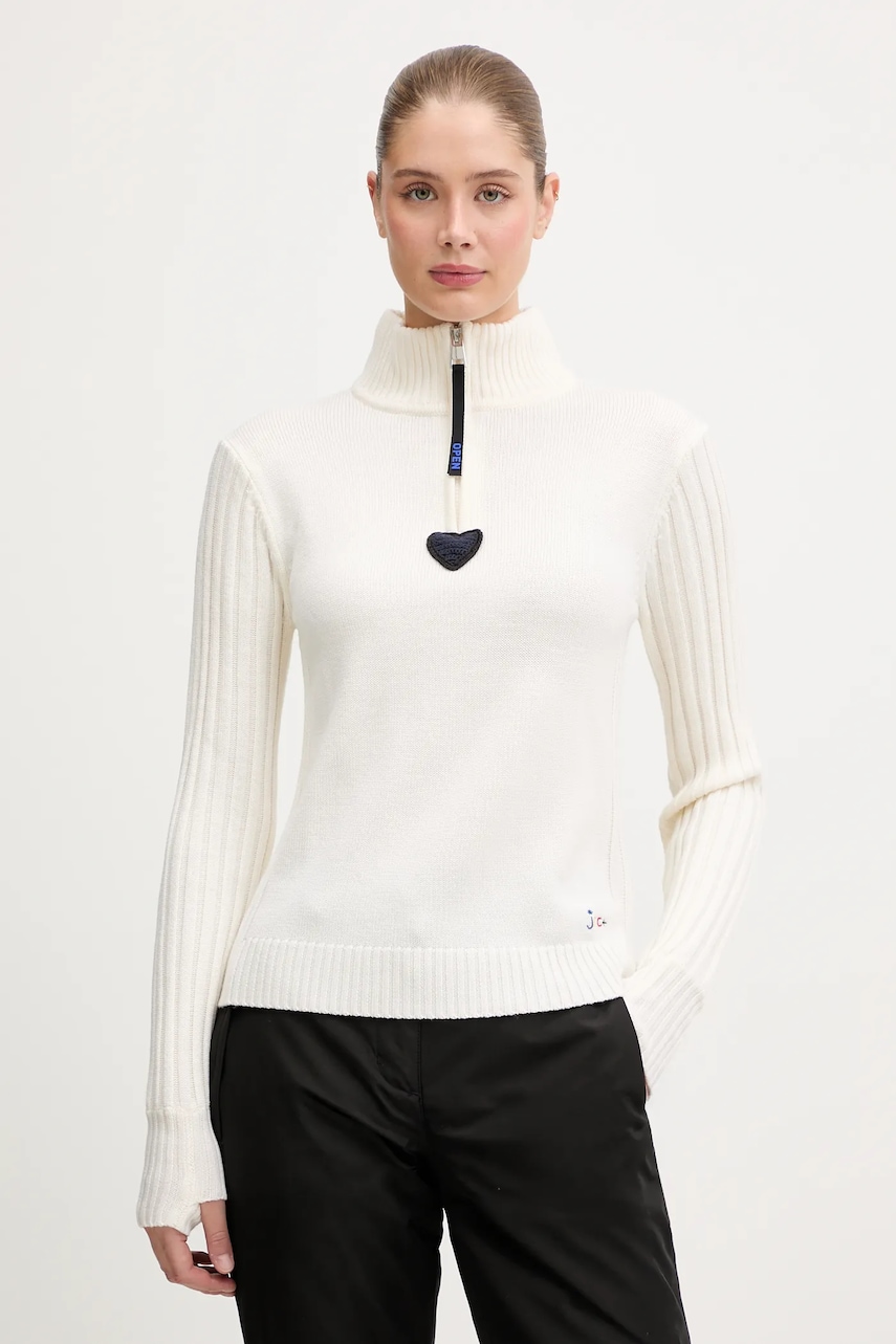 Rossignol pulover de lână JCC culoarea bej, cu turtleneck, RLOWO03