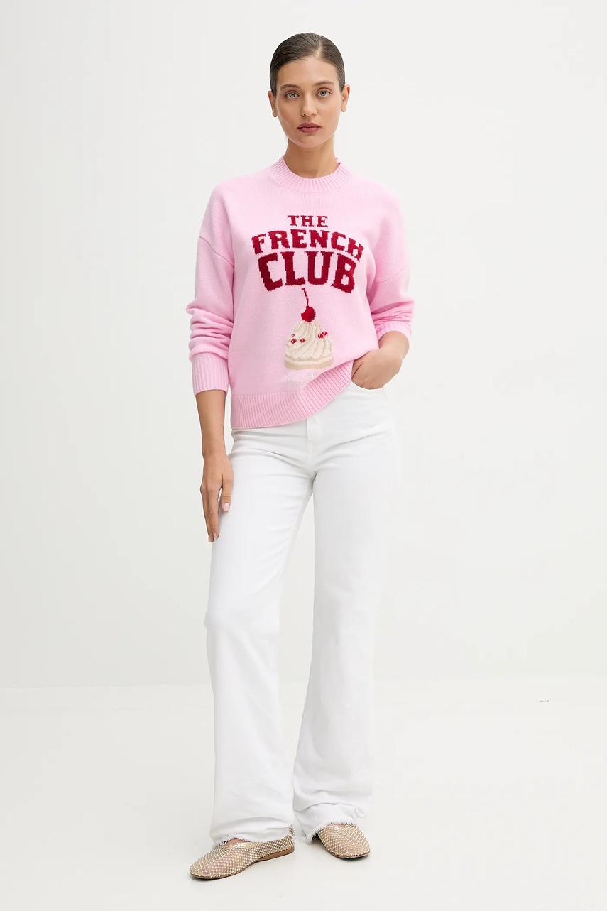 Кашемировый свитер FROM FUTURE цвет розовый лёгкий WPR03280