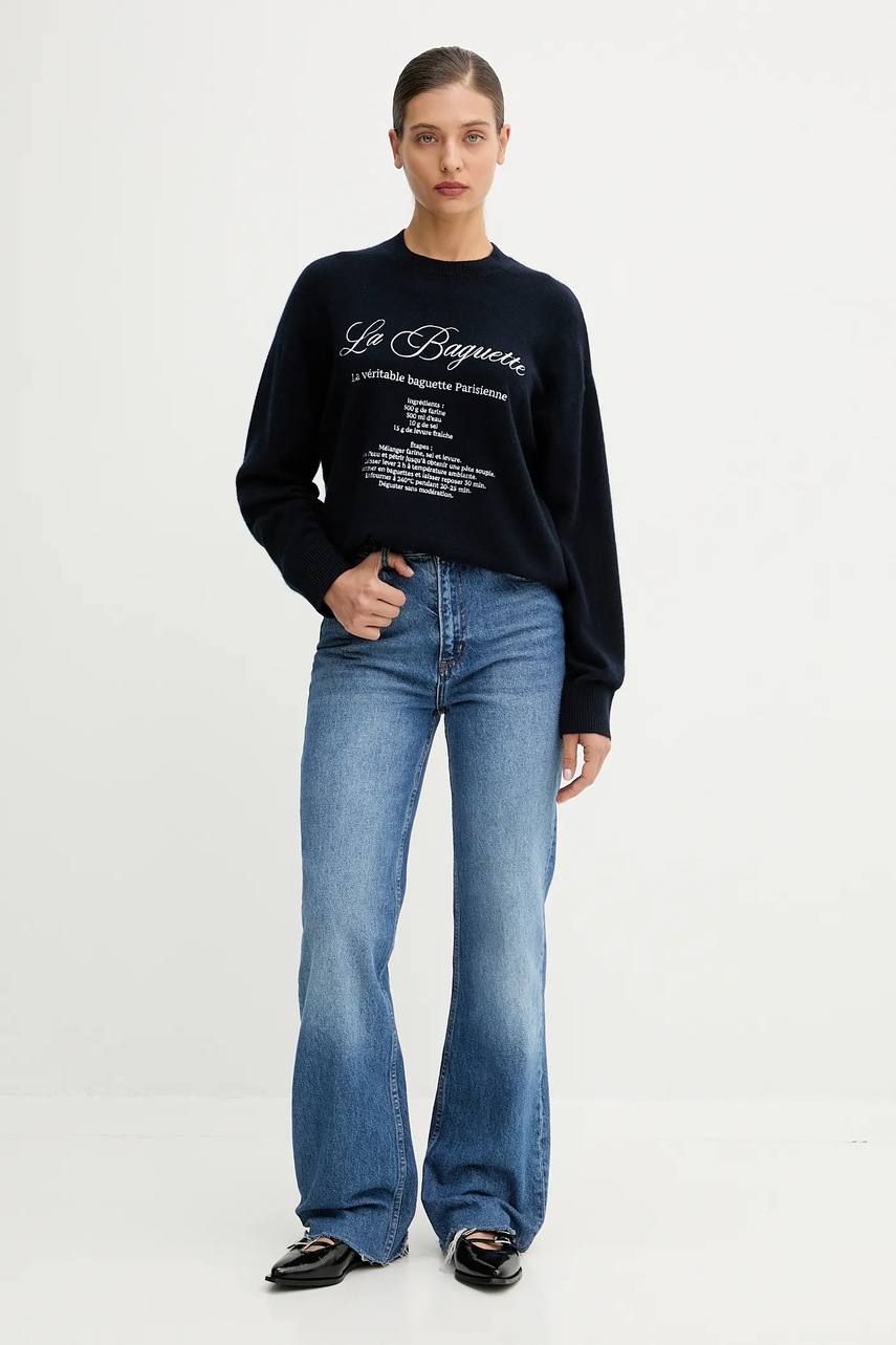 Кашемировый свитер FROM FUTURE цвет синий лёгкий WPR03323