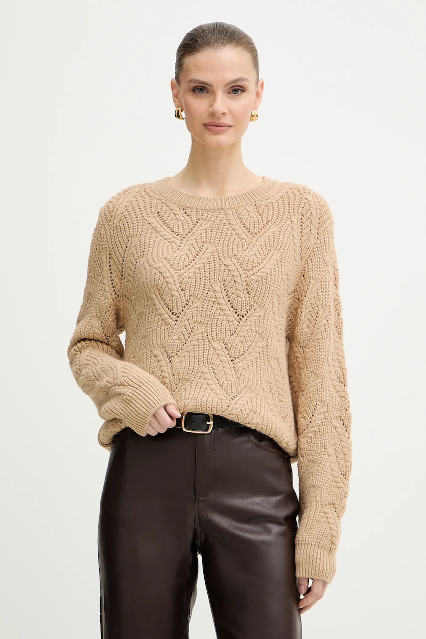 Morgan pulover culoarea bej, MAMA