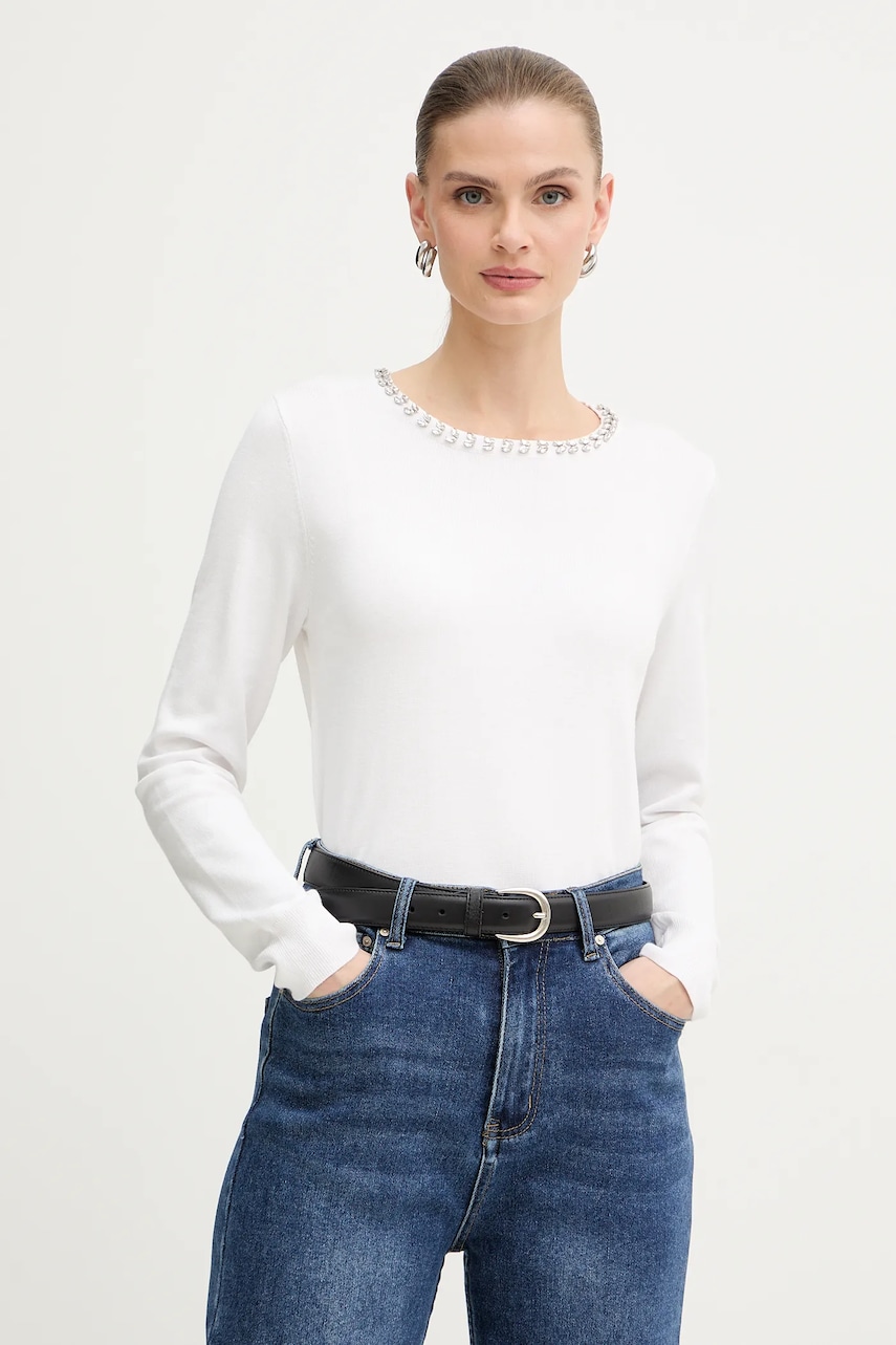 Morgan pulover culoarea alb, light, MBUI