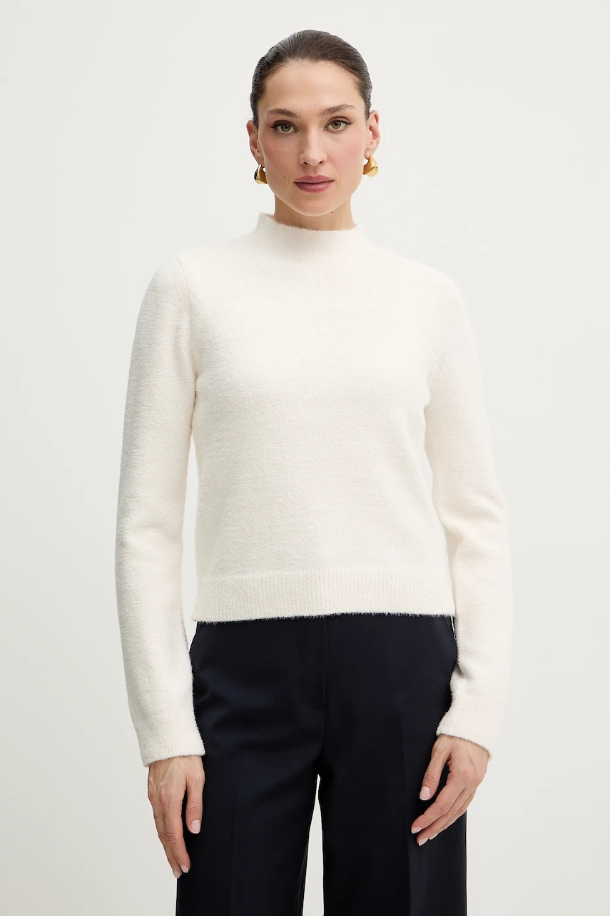 Morgan pulover culoarea bej, cu turtleneck, MIRO