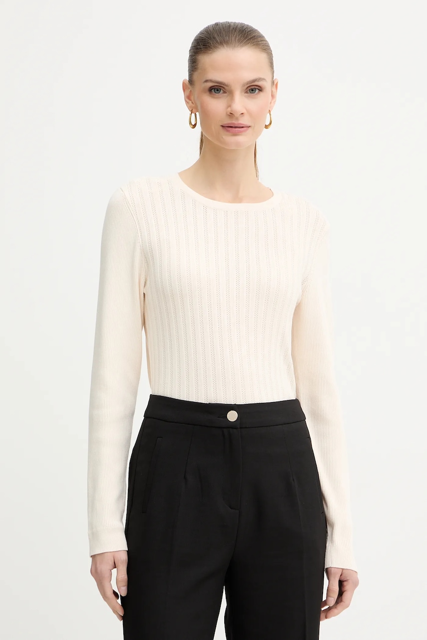 Morgan pulover culoarea bej, light, MNONO