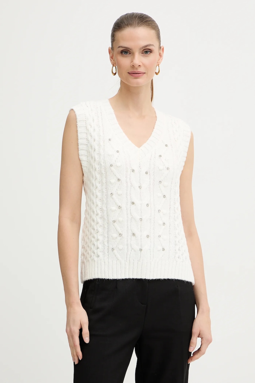 Morgan vestă culoarea bej, MVETI