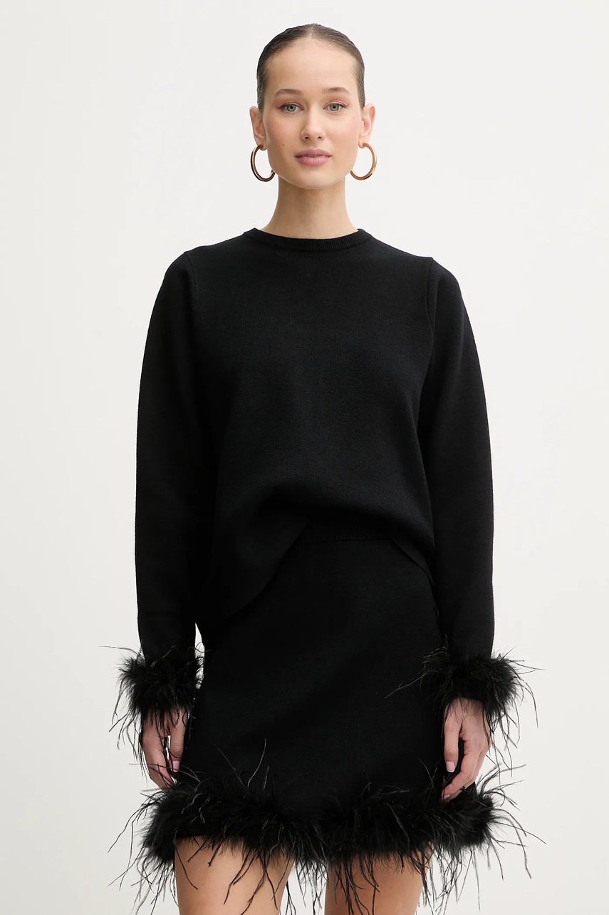 Never Fully Dressed pulover culoarea negru, NFDKN755