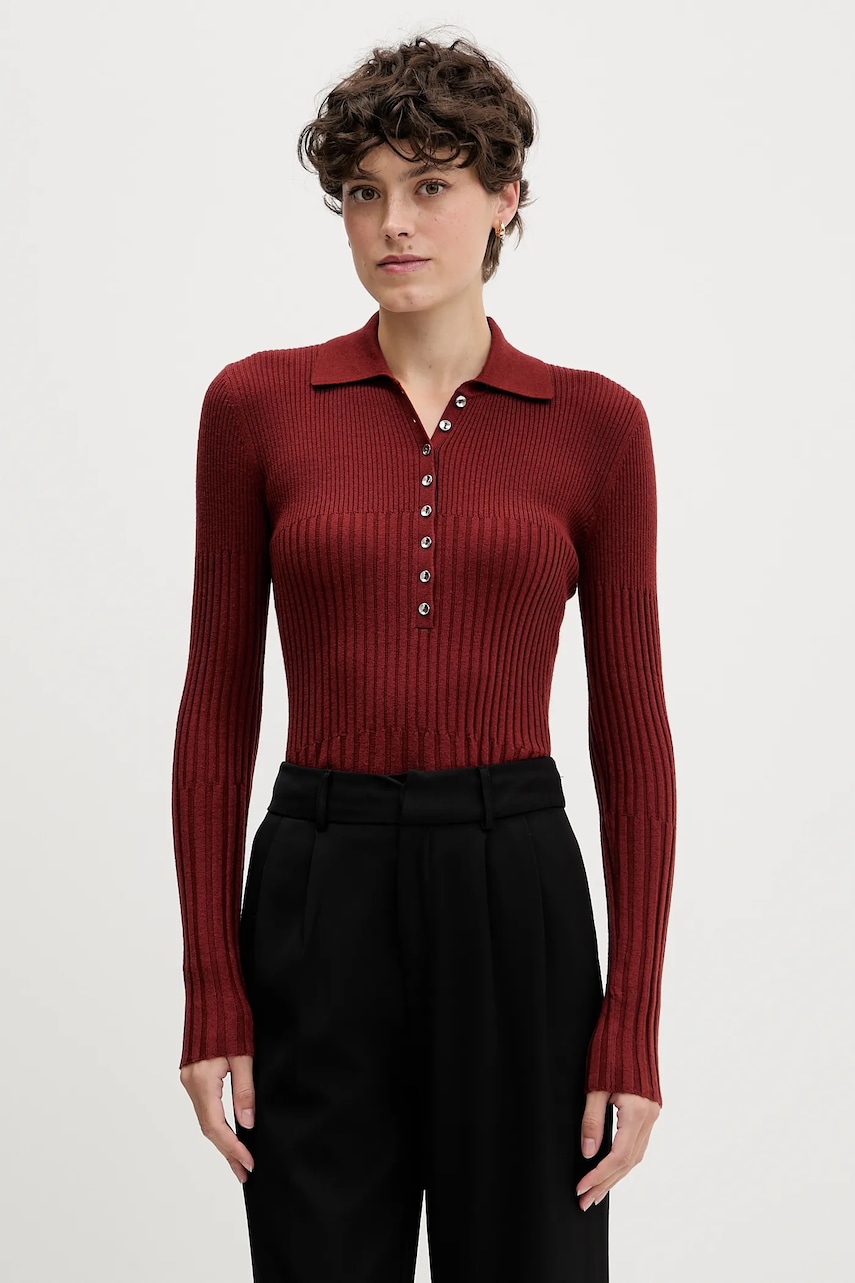 Sisley pulover din amestec de lână culoarea roșu, light, 1QNQL300E