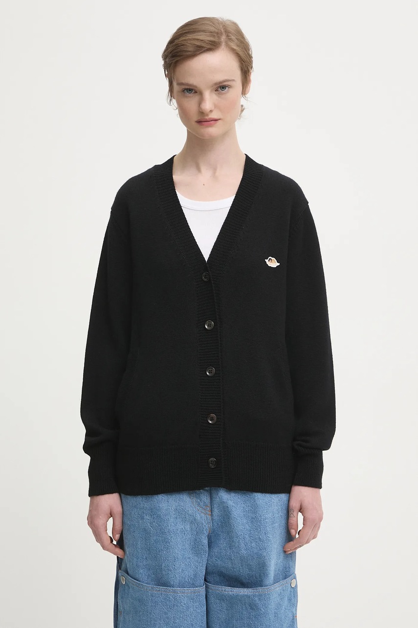 Fiorucci kardigan wełniany Angel Patch Merino Wool