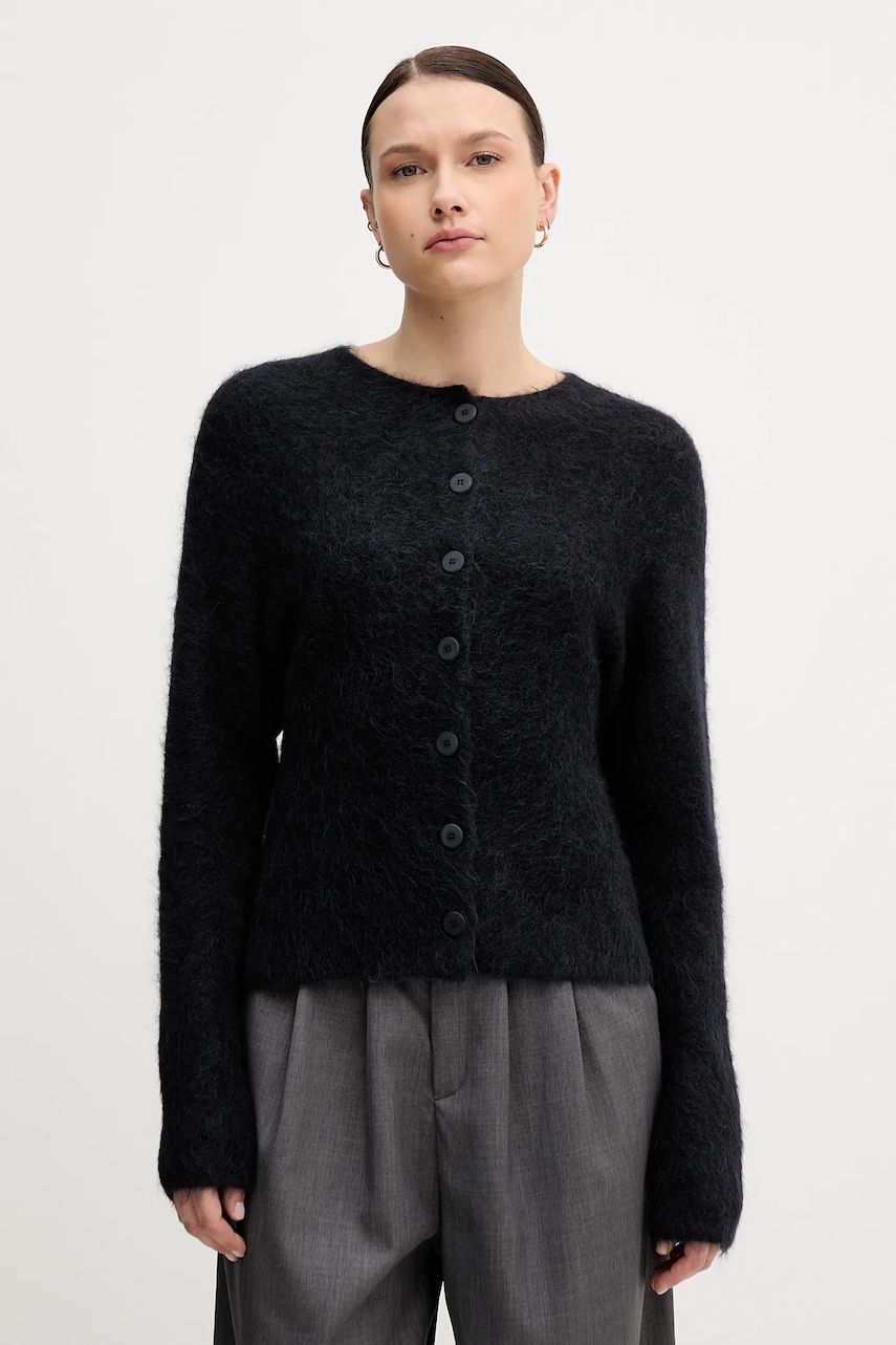 Sandro Ferrone cardigan cu alpaca culoarea negru, S9YBFNESPOLO