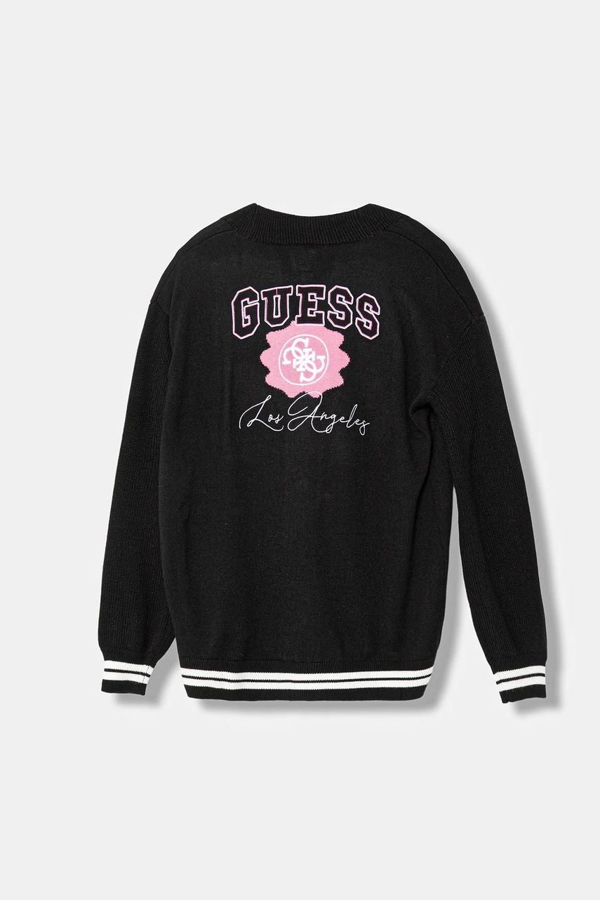 Детский кардиган с примесью шерсти Guess цвет чёрный J5YR11 Z3OF0