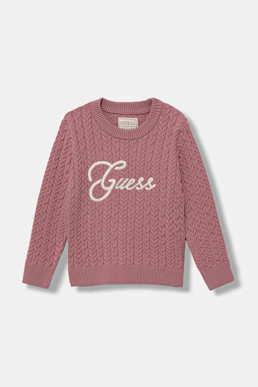 Levně Dětský svetr Guess růžová barva, K5YR04 Z3OI0