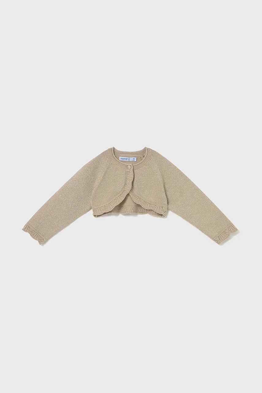 Mayoral cardigan bebe culoarea bej, light, 308