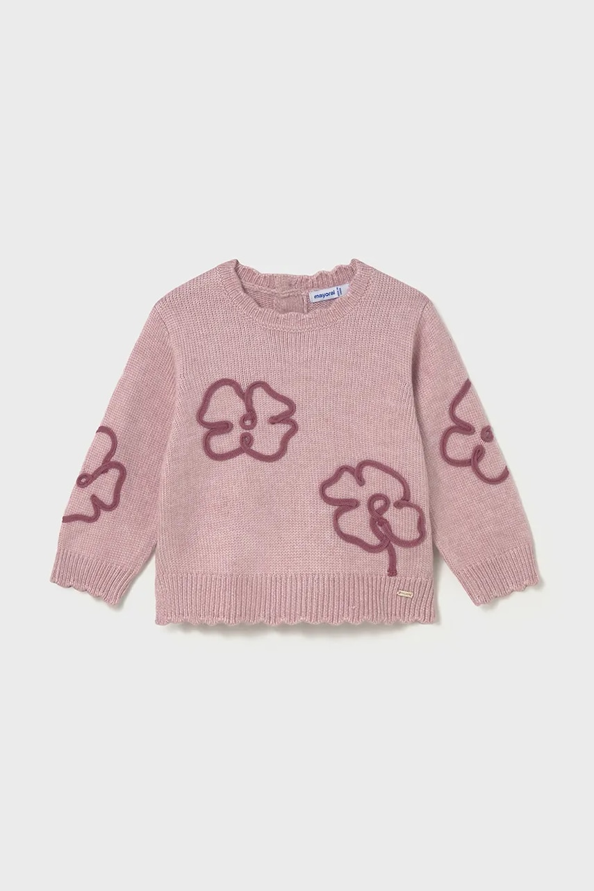 Mayoral pulover bebe culoarea roz, light, 2355