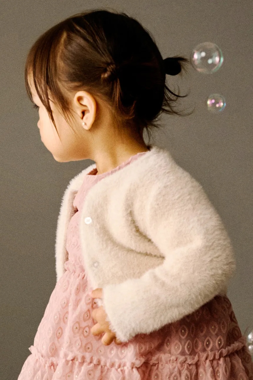 Mayoral cardigan bebe culoarea bej, light, 2357