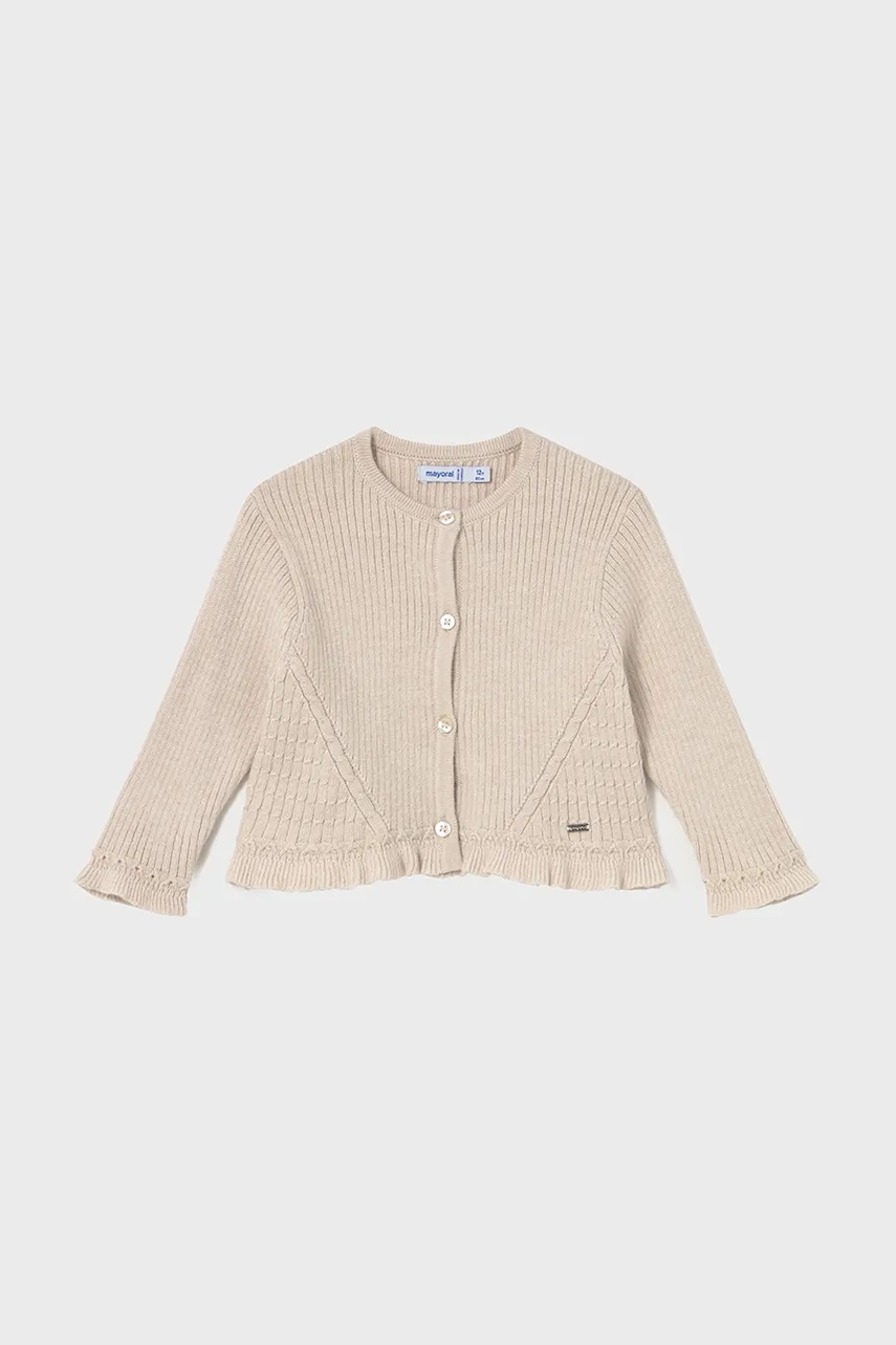 Mayoral cardigan bebe culoarea bej, light, 2358