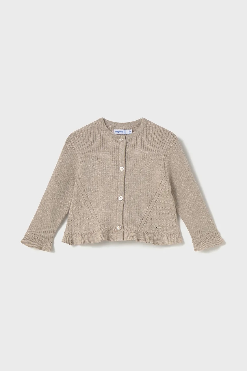 Mayoral cardigan bebe culoarea maro, light, 2358