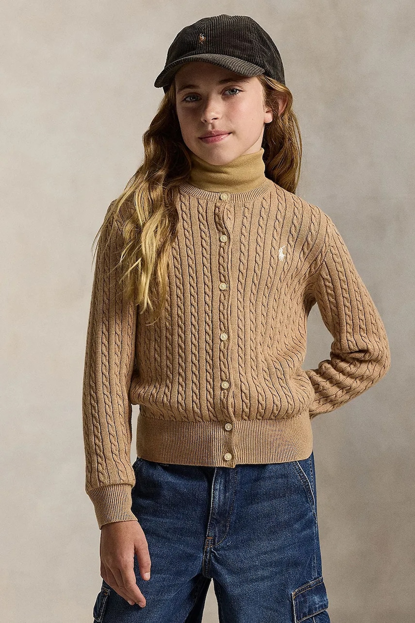 Levně Svetr Polo Ralph Lauren hnědá barva, 313543047082