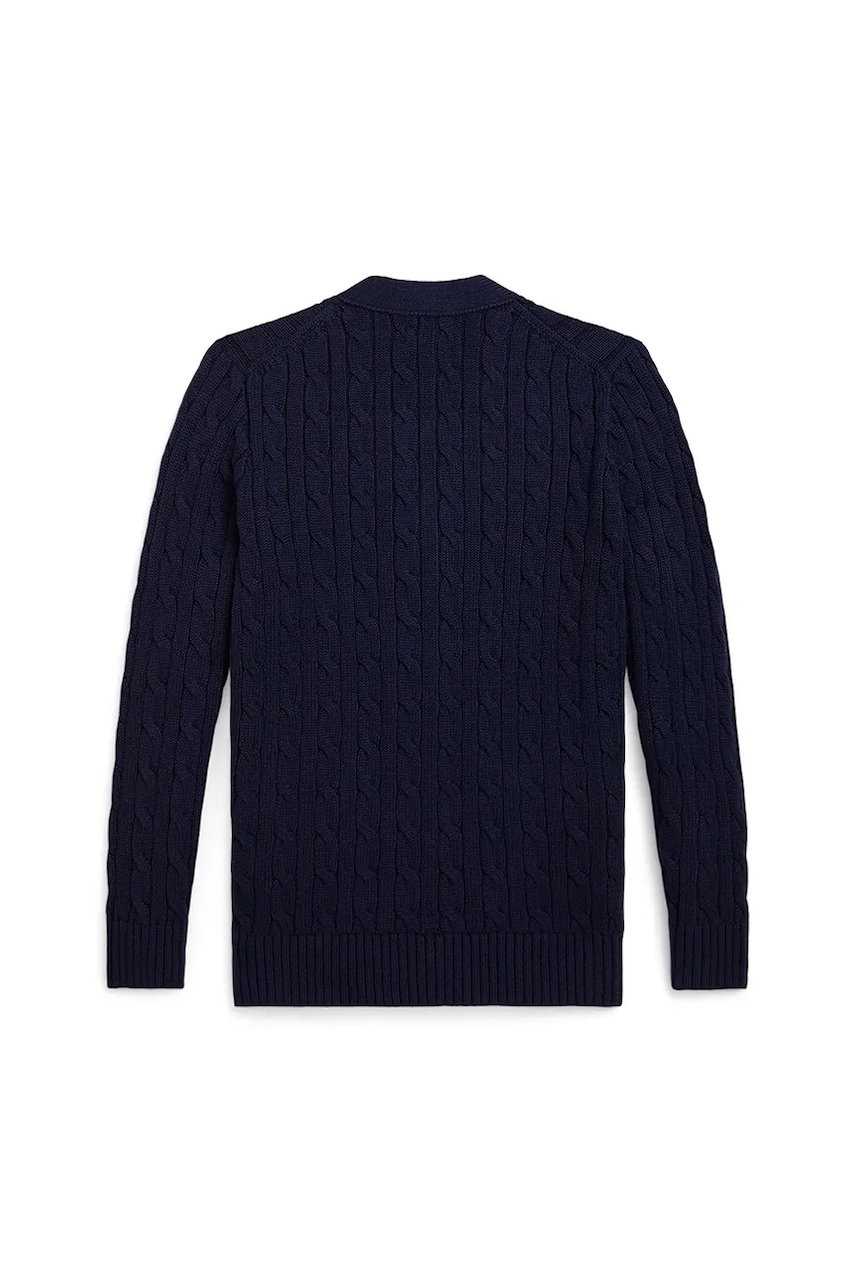 Детский хлопковый кардиган Polo Ralph Lauren цвет синий лёгкий 313950765005 Детский хлопковый кардиган Polo Ralph Lauren цвет синий лёгкий 313950765005