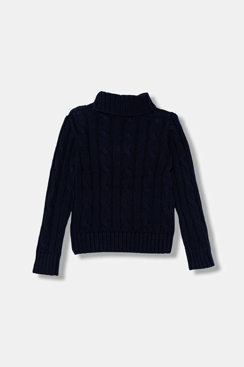Детский хлопковый свитер Polo Ralph Lauren цвет синий тёплый 313978862001 Детский хлопковый свитер Polo Ralph Lauren цвет синий тёплый 313978862001