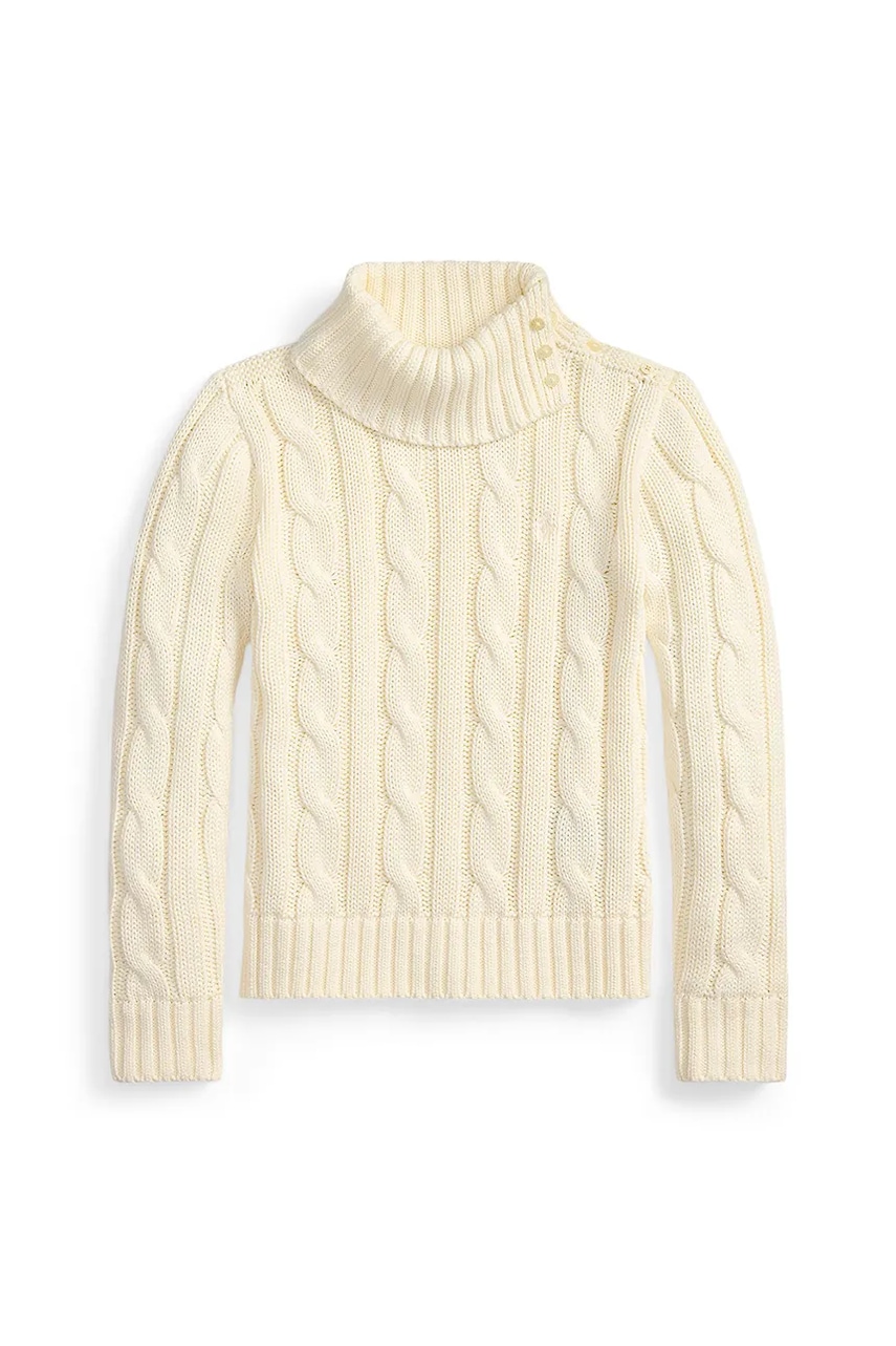 Levně Dětský bavlněný svetr Polo Ralph Lauren bílá barva, 313978862002