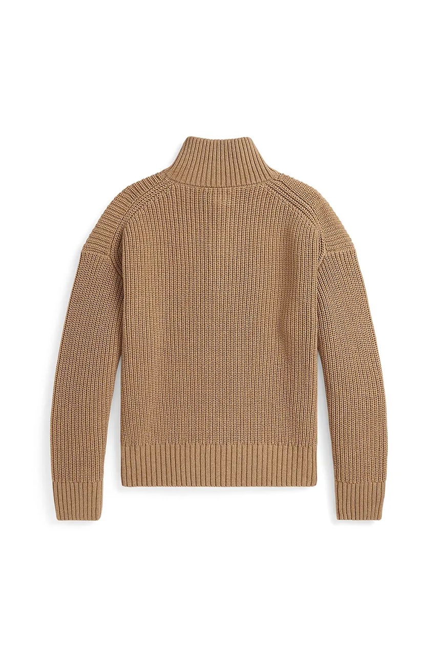 Детский хлопковый свитер Polo Ralph Lauren цвет коричневый 313978868001 Детский хлопковый свитер Polo Ralph Lauren цвет коричневый 313978868001