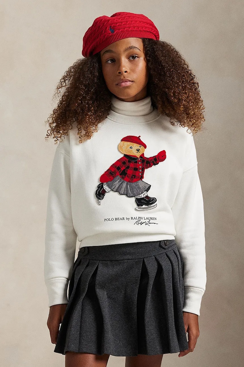 Levně Dětský svetr Polo Ralph Lauren béžová barva, 313981087001
