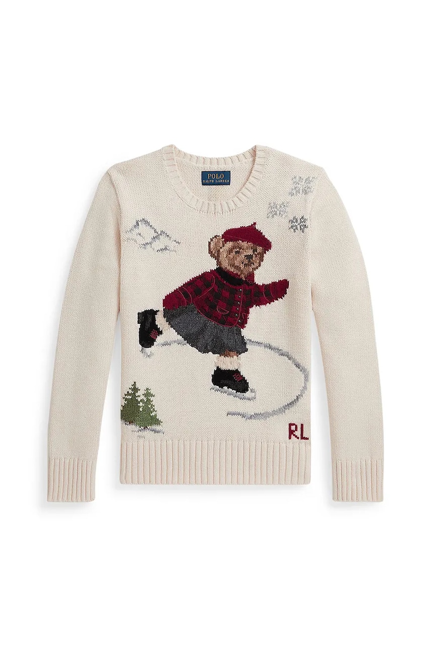 Levně Svetr Polo Ralph Lauren béžová barva, 313980680001