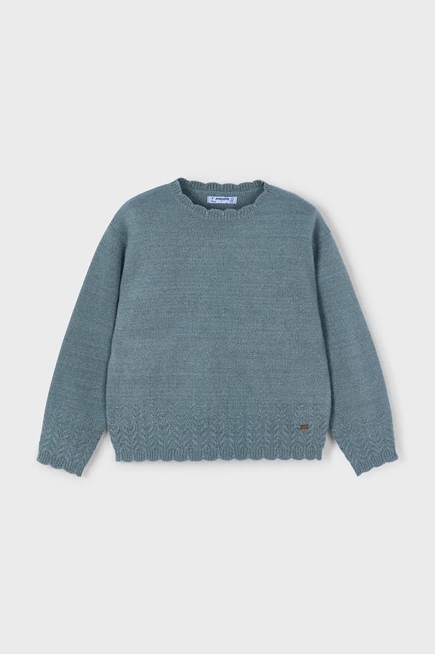 Детский свитер Mayoral цвет зелёный лёгкий 4302