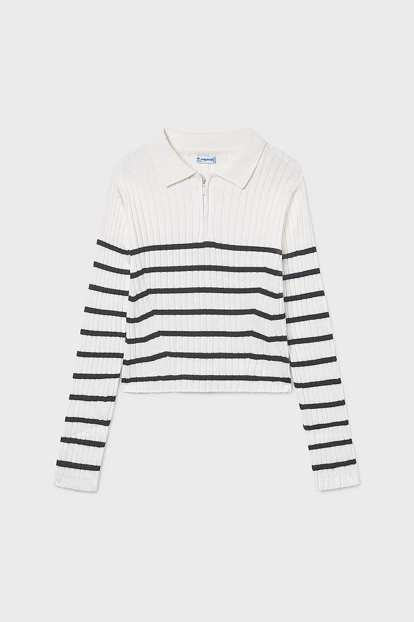 Mayoral pulover copii culoarea alb, light, 7195 Mayoral pulover copii culoarea alb, light, 7195