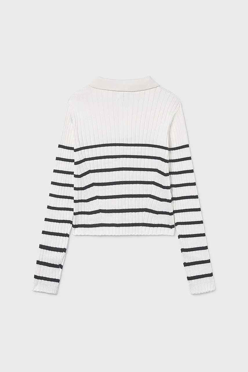 Детский свитер Mayoral цвет белый лёгкий 7195