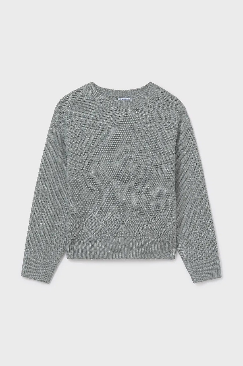 Детский свитер Mayoral цвет бирюзовый лёгкий 7307