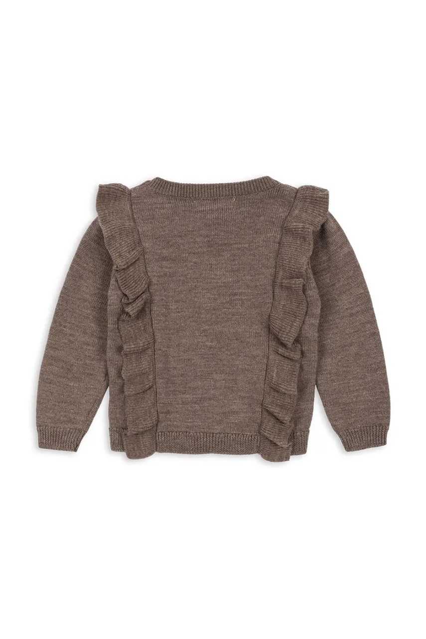Дитячий вовняний кардиган Konges Sløjd FIOL FRILL CARDIGAN