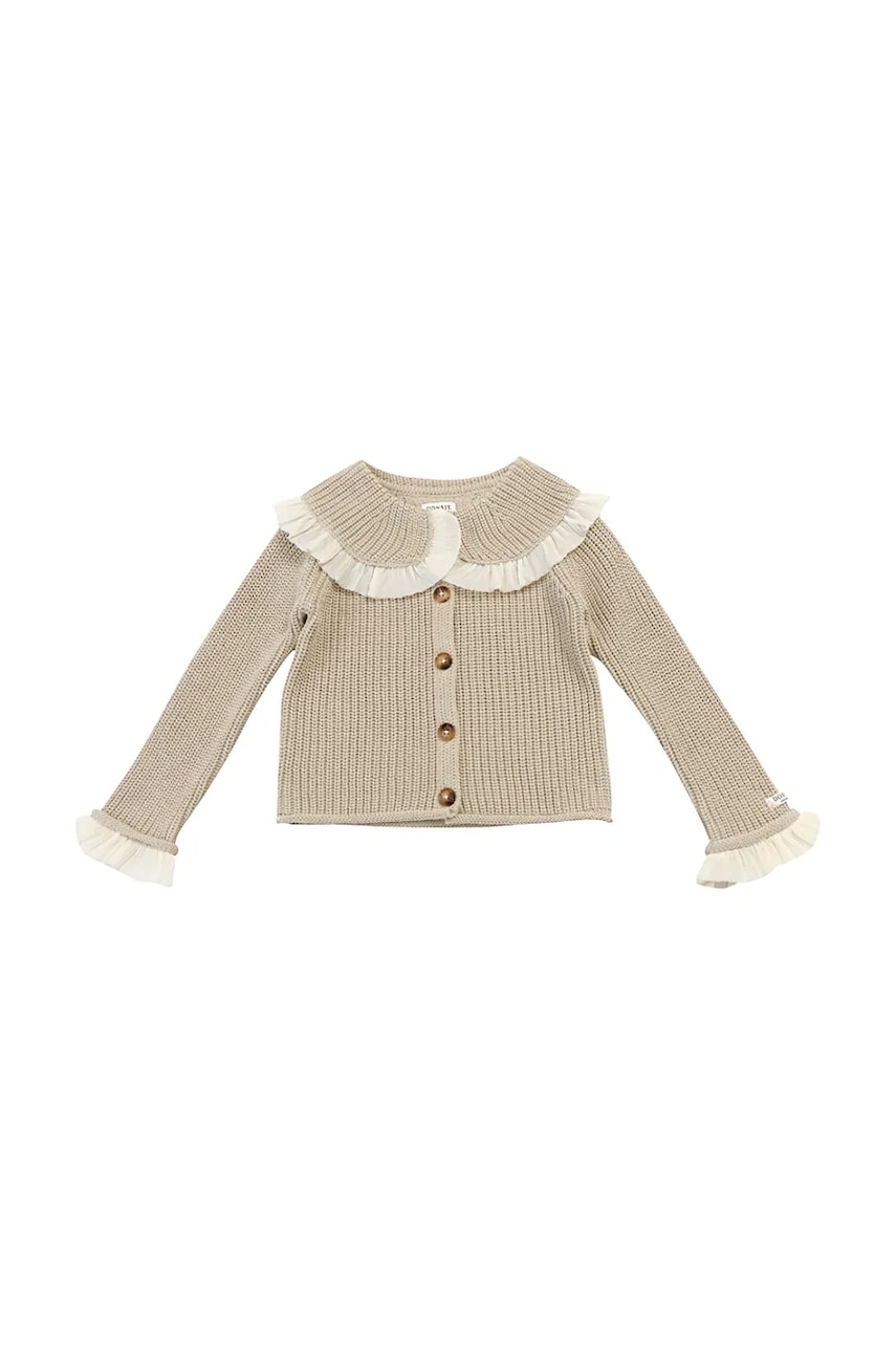Donsje cardigan din bumbac pentru copii Zoila Cardigan culoarea bej, 4108200